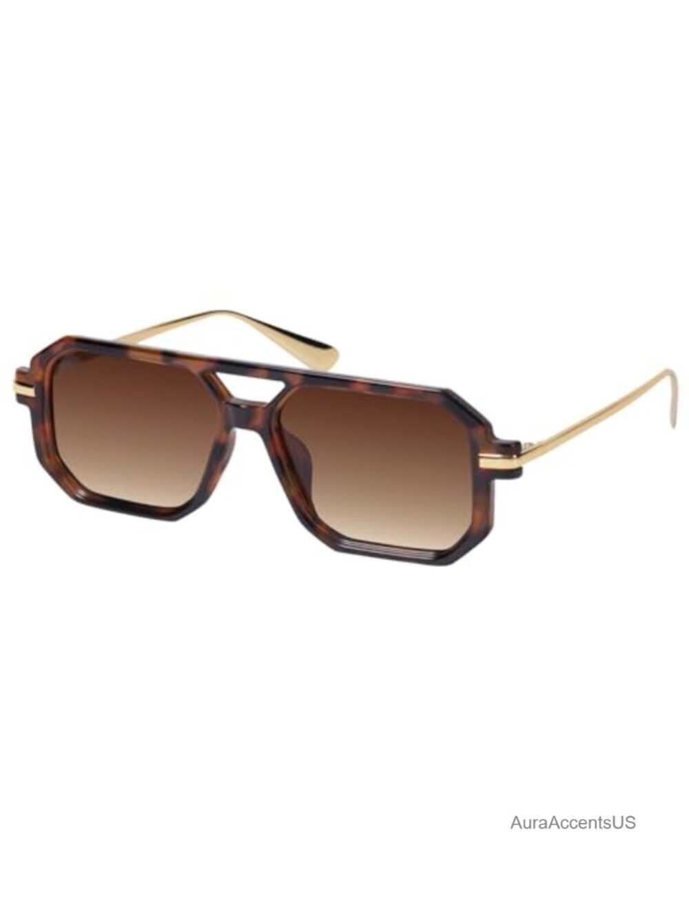 Retro Octagon Aviator Sunglasses Polarized UV400 Metal Arms